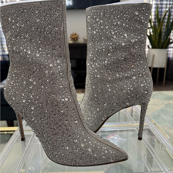 Aqua Rhinestone Booties - Picture 3 of 9